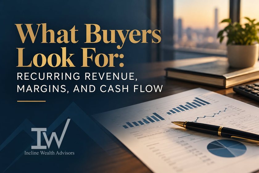 Title card: What Buyers Look For: Recurring Revenue, Margins, and Cash Flow